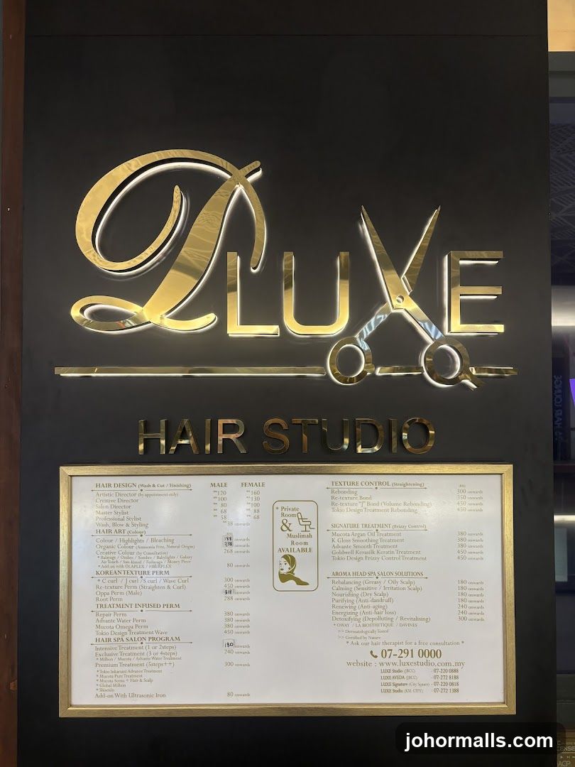 D'LUXE Studio Spa Mid Valley Southkey | JB Hair Salon