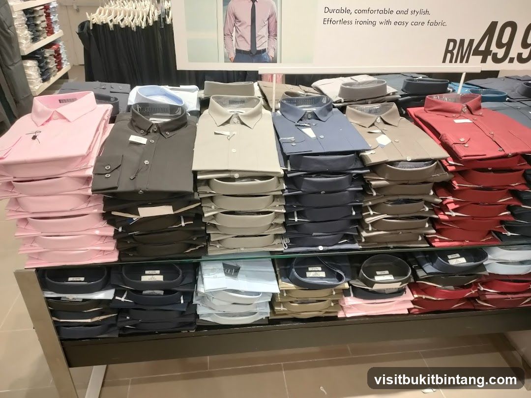 Men's Dress Shirts Display