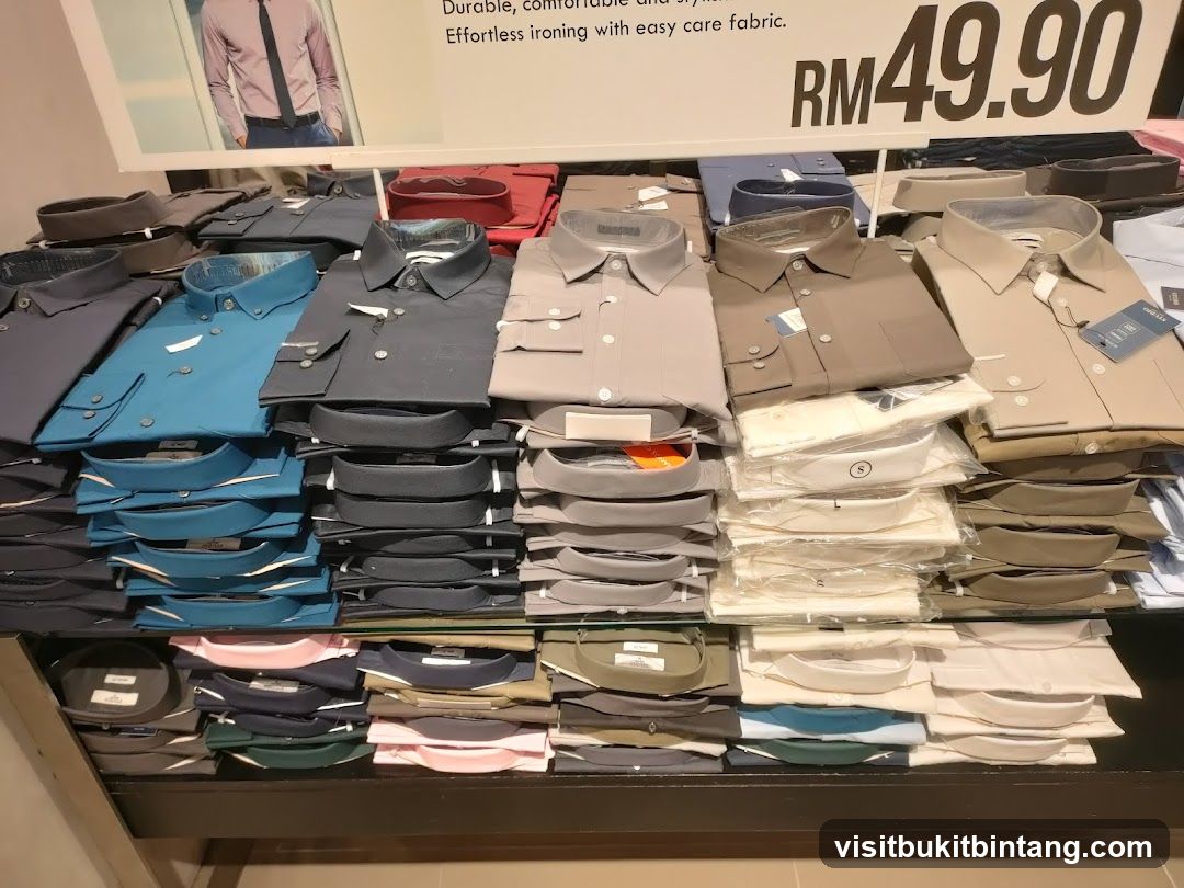 Men's Dress Shirts Display