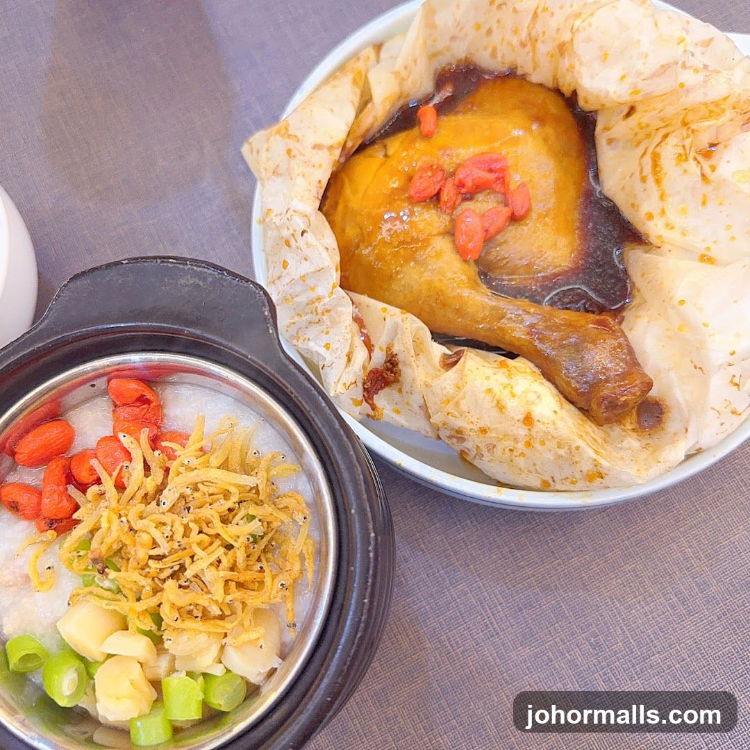 Congee and Braised Chicken