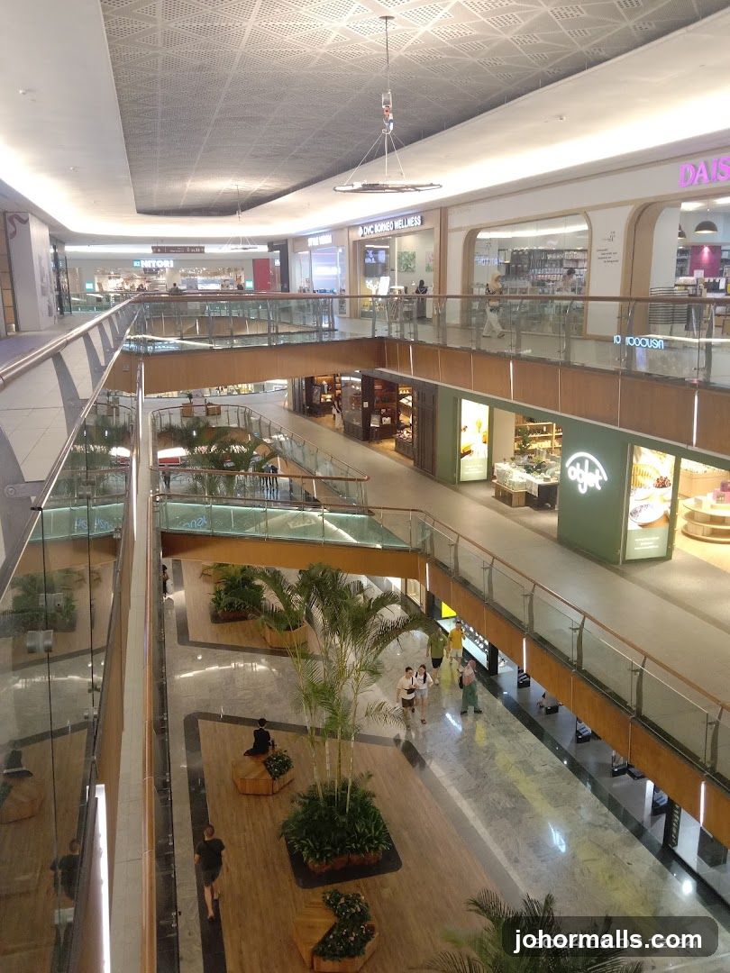 Interior of a multi-level shopping mall