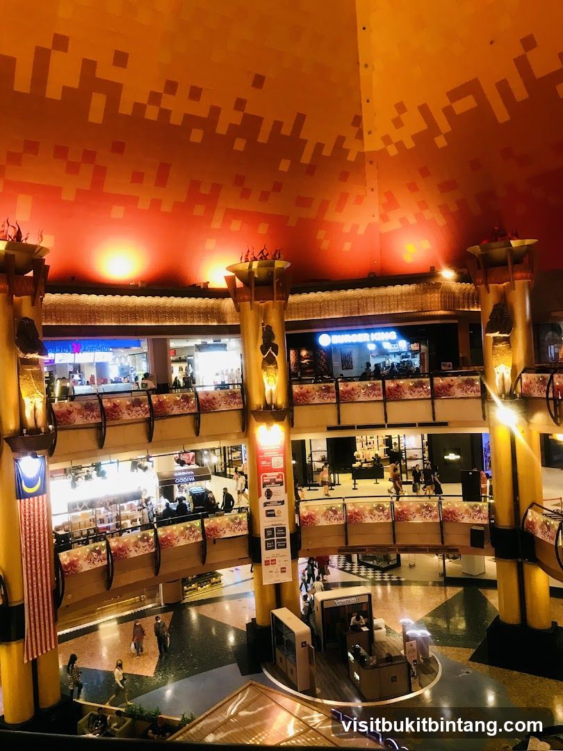 Interior of a multi-level shopping mall