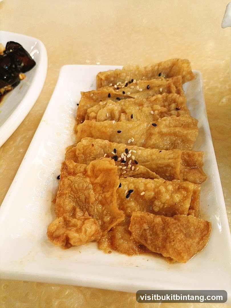 Fried Tofu Skin with Sesame Seeds