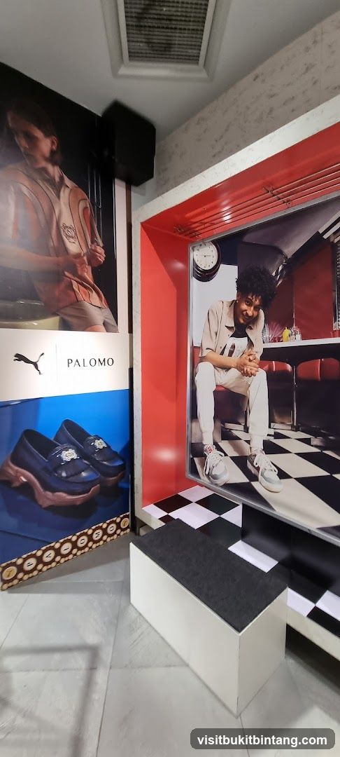 Fashion Display with Puma and Palomo Branding