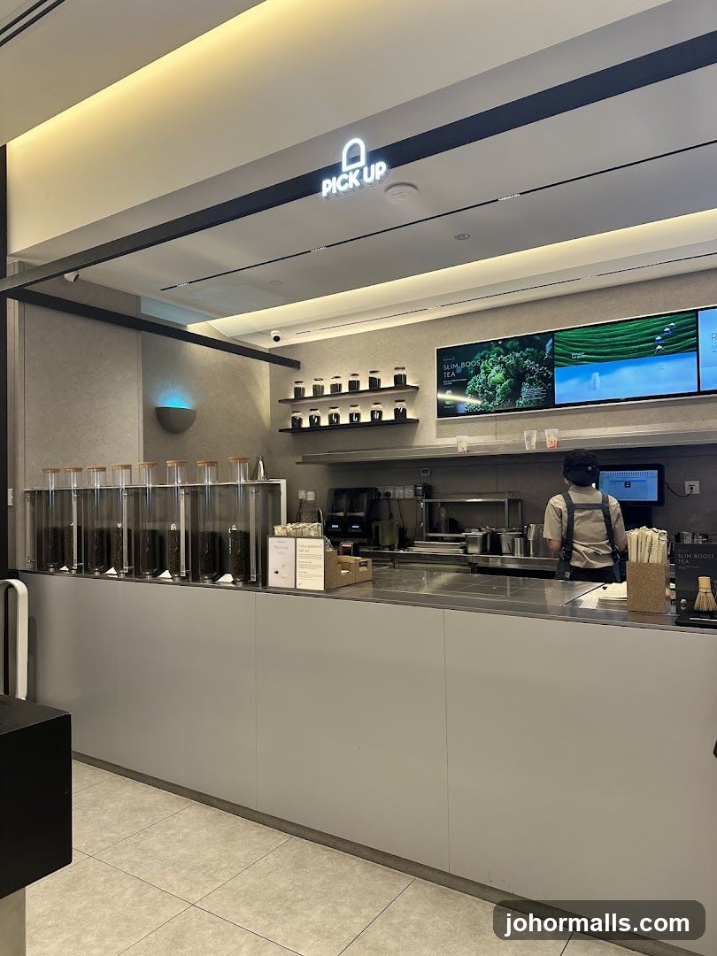 Tea shop counter