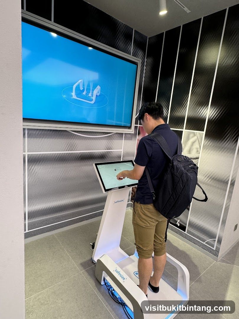 Foot scanning station