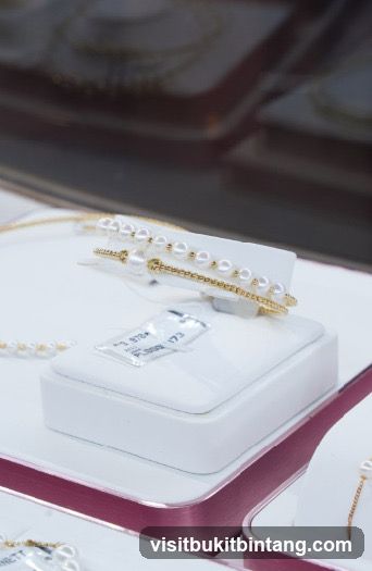 Pearl Bracelets in Display Case