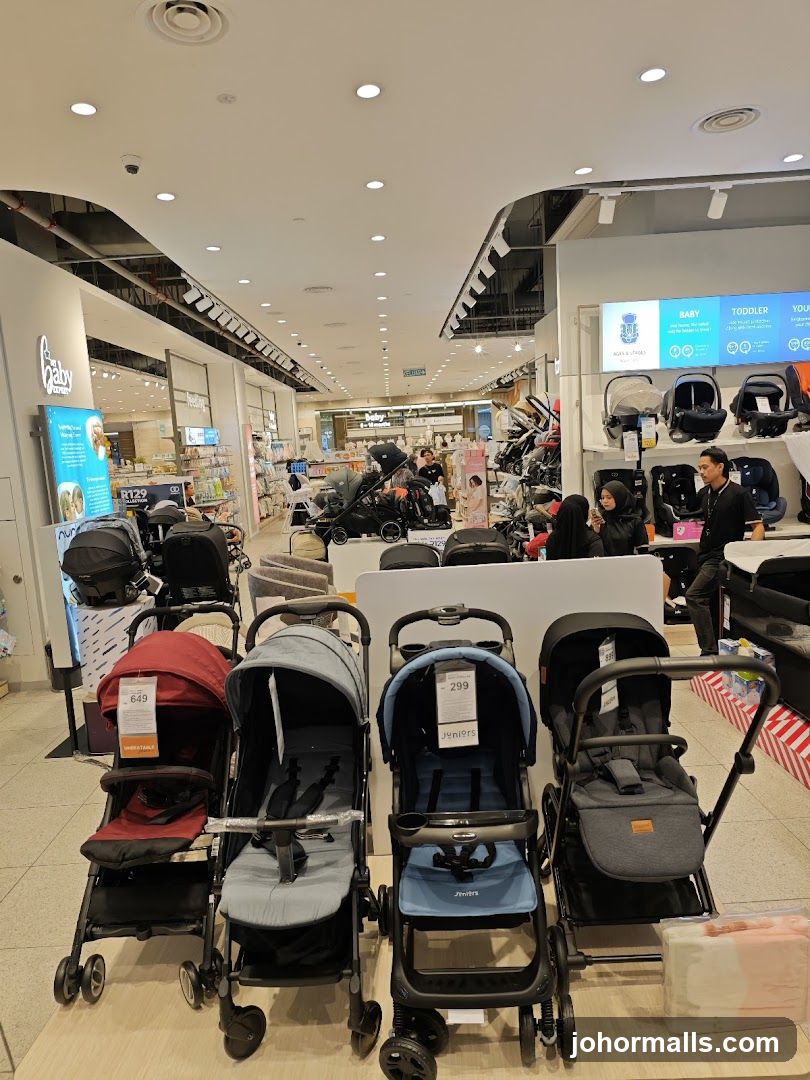 Baby Store Interior with Strollers