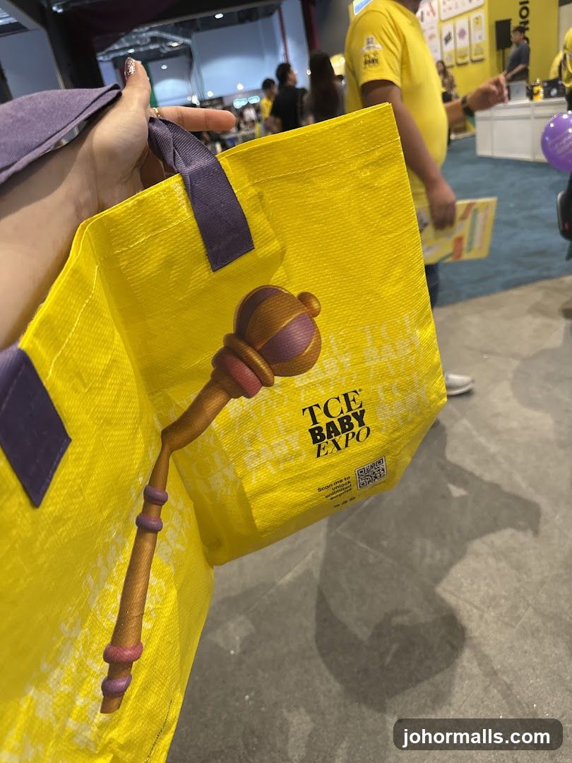 Yellow Tote Bag with "TCE Baby Expo" Logo