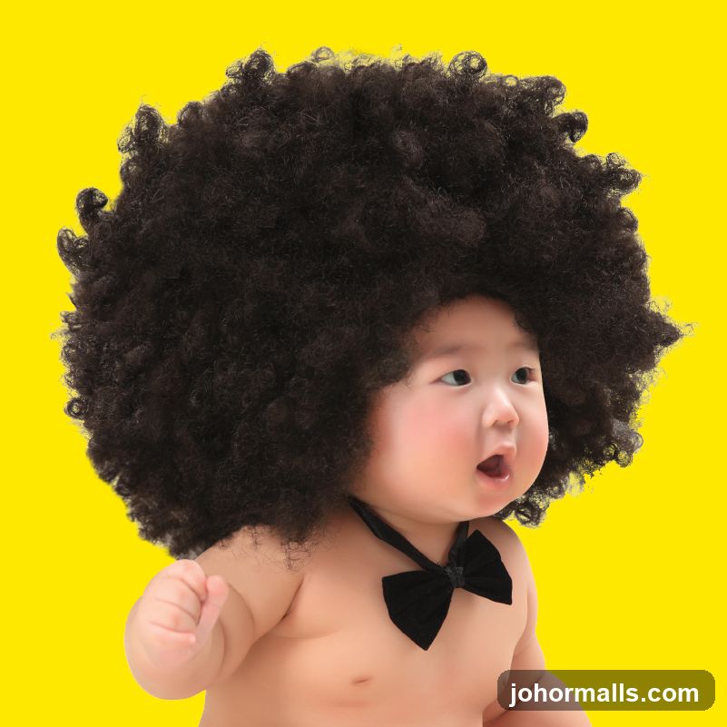Baby in Afro Wig