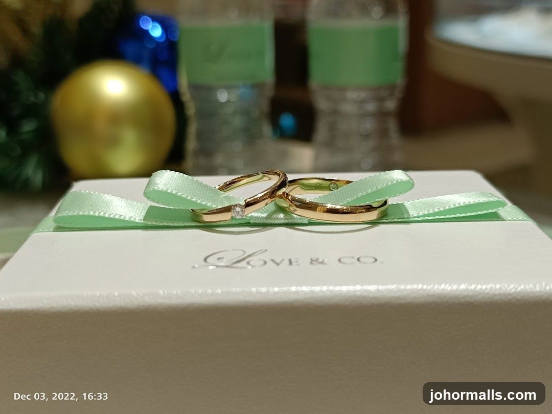 Wedding Rings on a Gift Box
