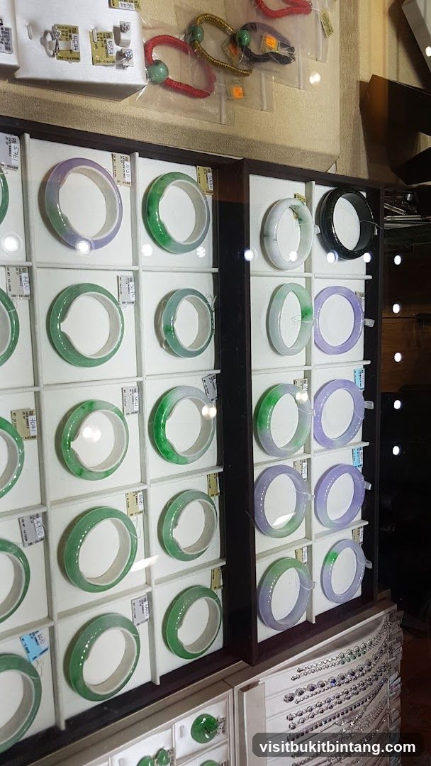 Jade and Gemstone Bracelets Display