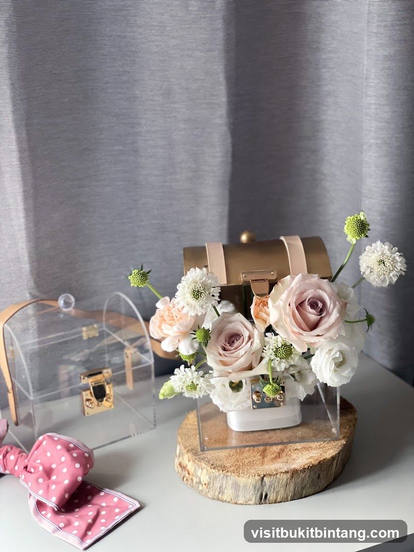 Floral Arrangement in a Treasure Chest Box