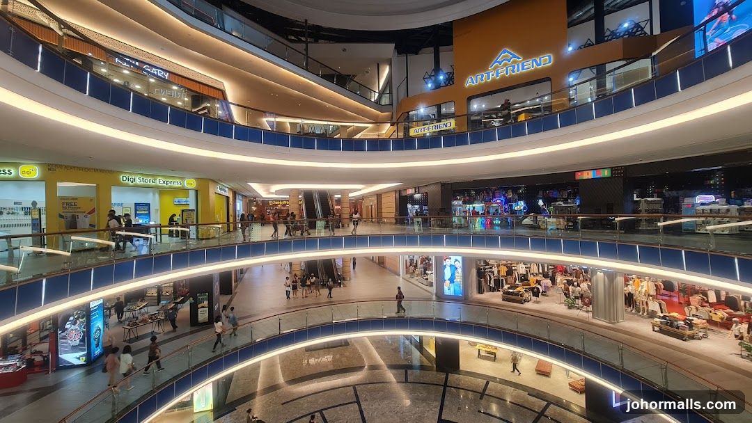 Multi-level shopping mall interior