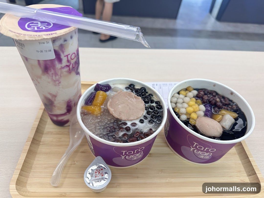 Taro desserts and drink