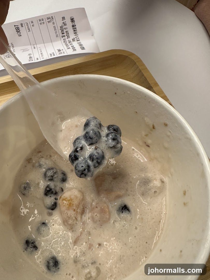 Dessert with Blueberries