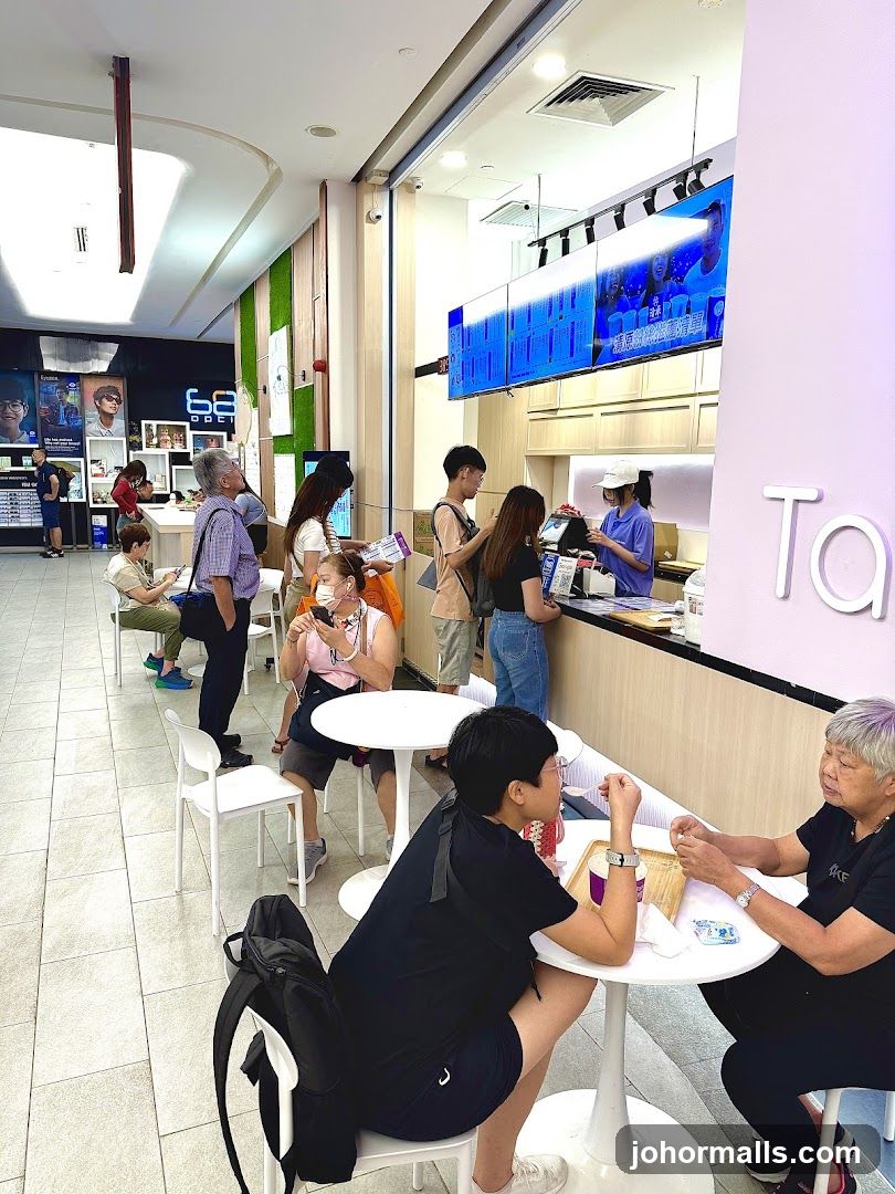 People queuing at a store