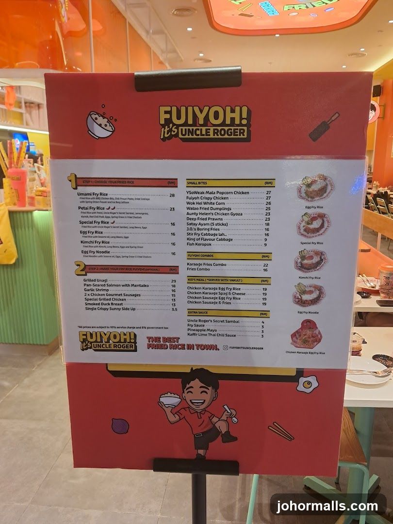 Fuiyoh! It's Uncle Roger Menu