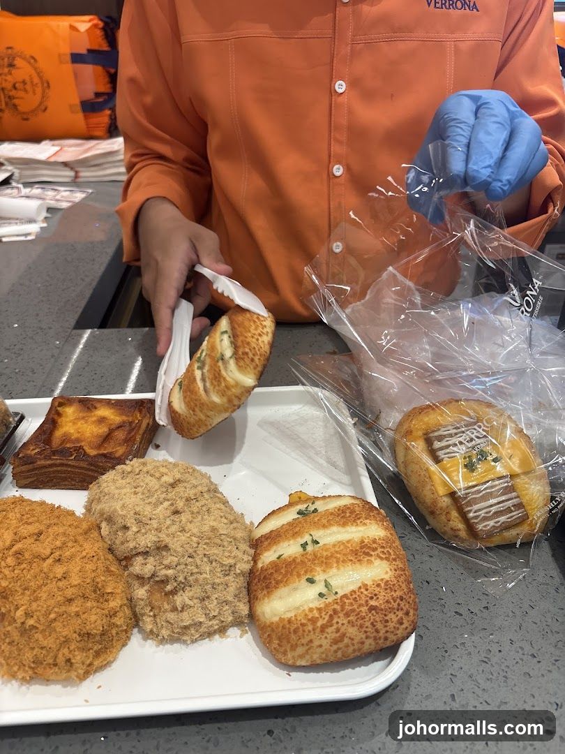 Baker preparing pastries