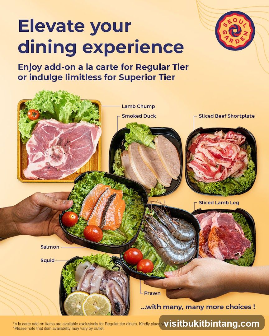 Seoul Garden Add-on Menu