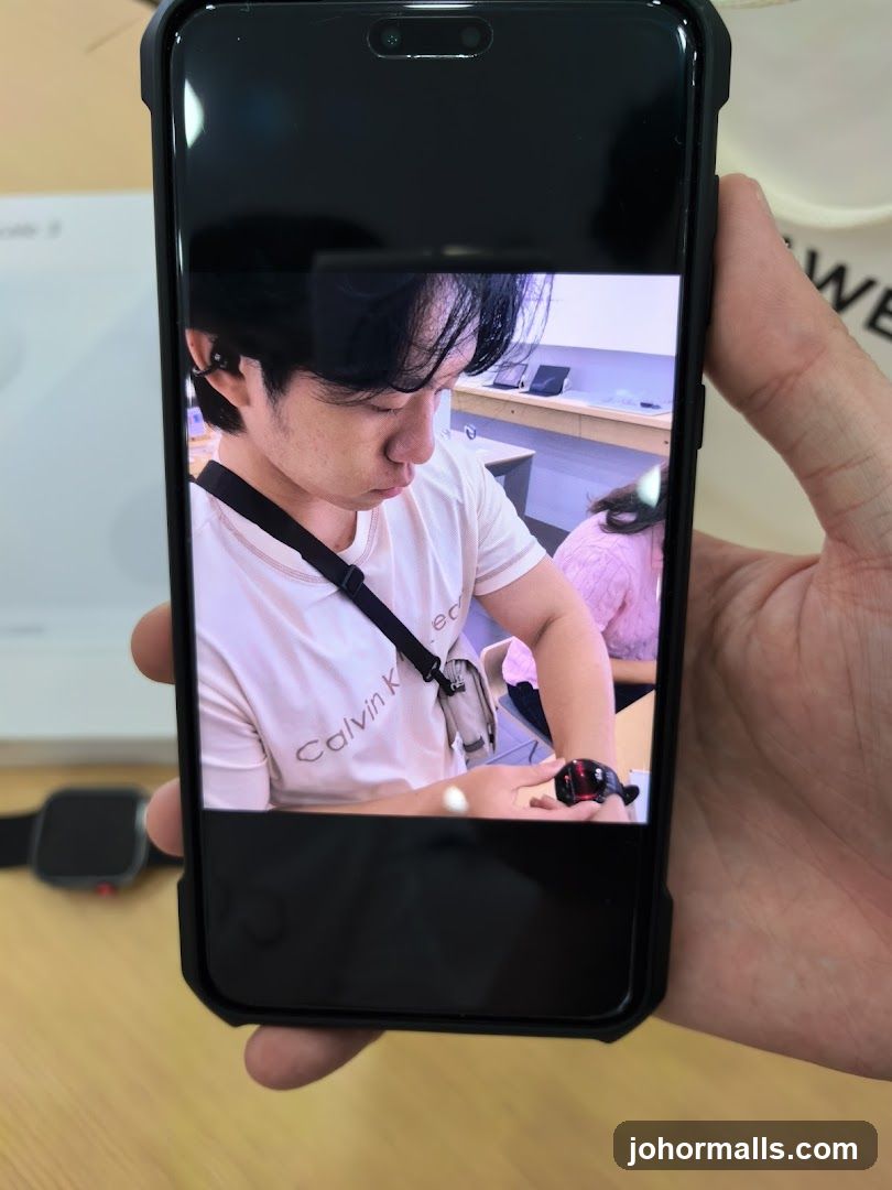 Person looking at a smartwatch