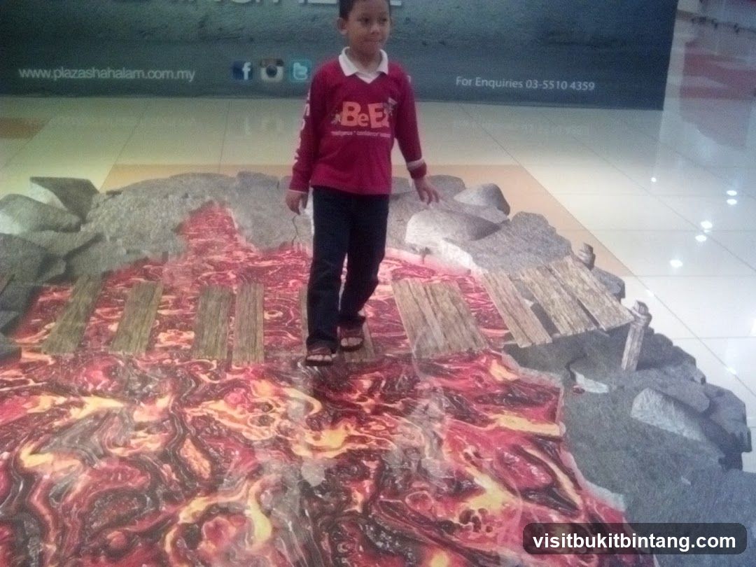 3D Lava Floor Art