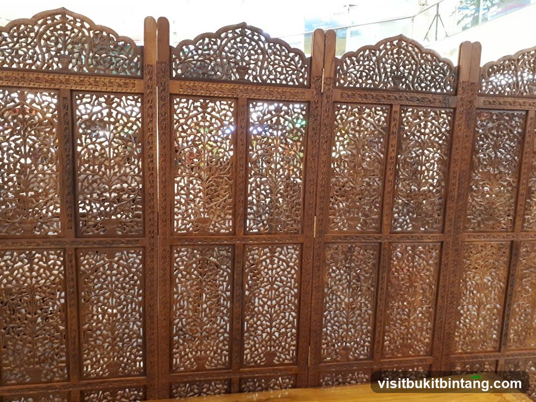 Carved Wooden Room Divider