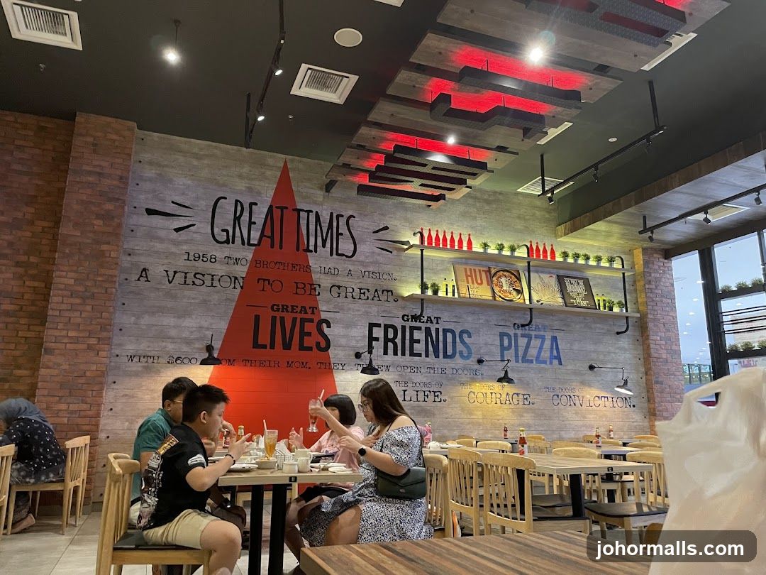 Restaurant Interior with Motivational Wall Art