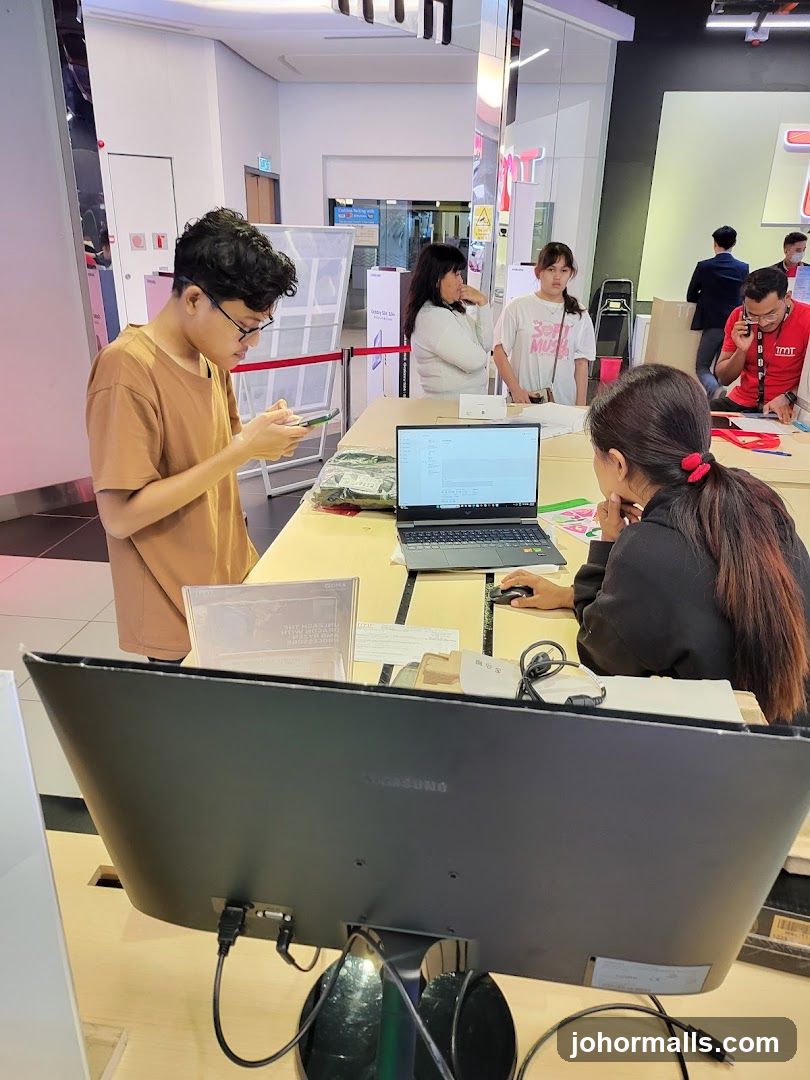 Customers at a retail store