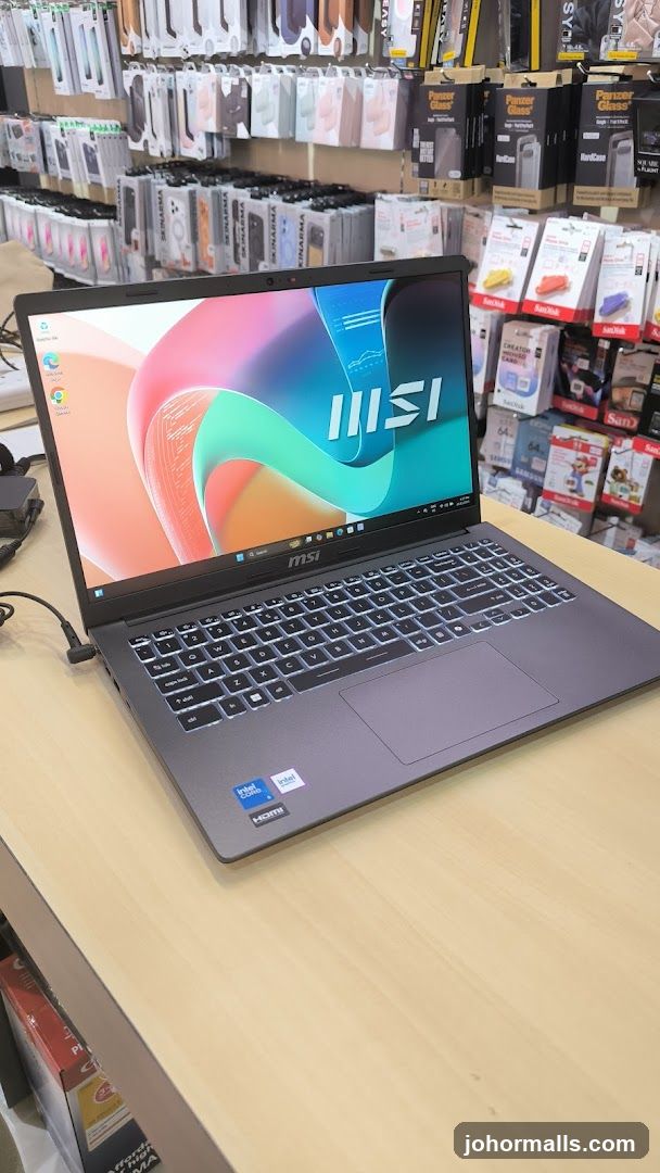 MSI Laptop on Display