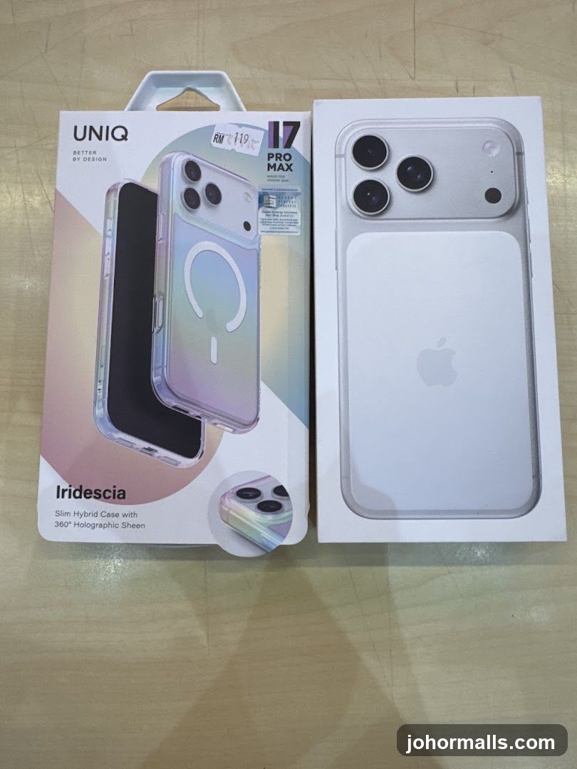 iPhone 13 Pro Max and UNIQ Iridescia Case