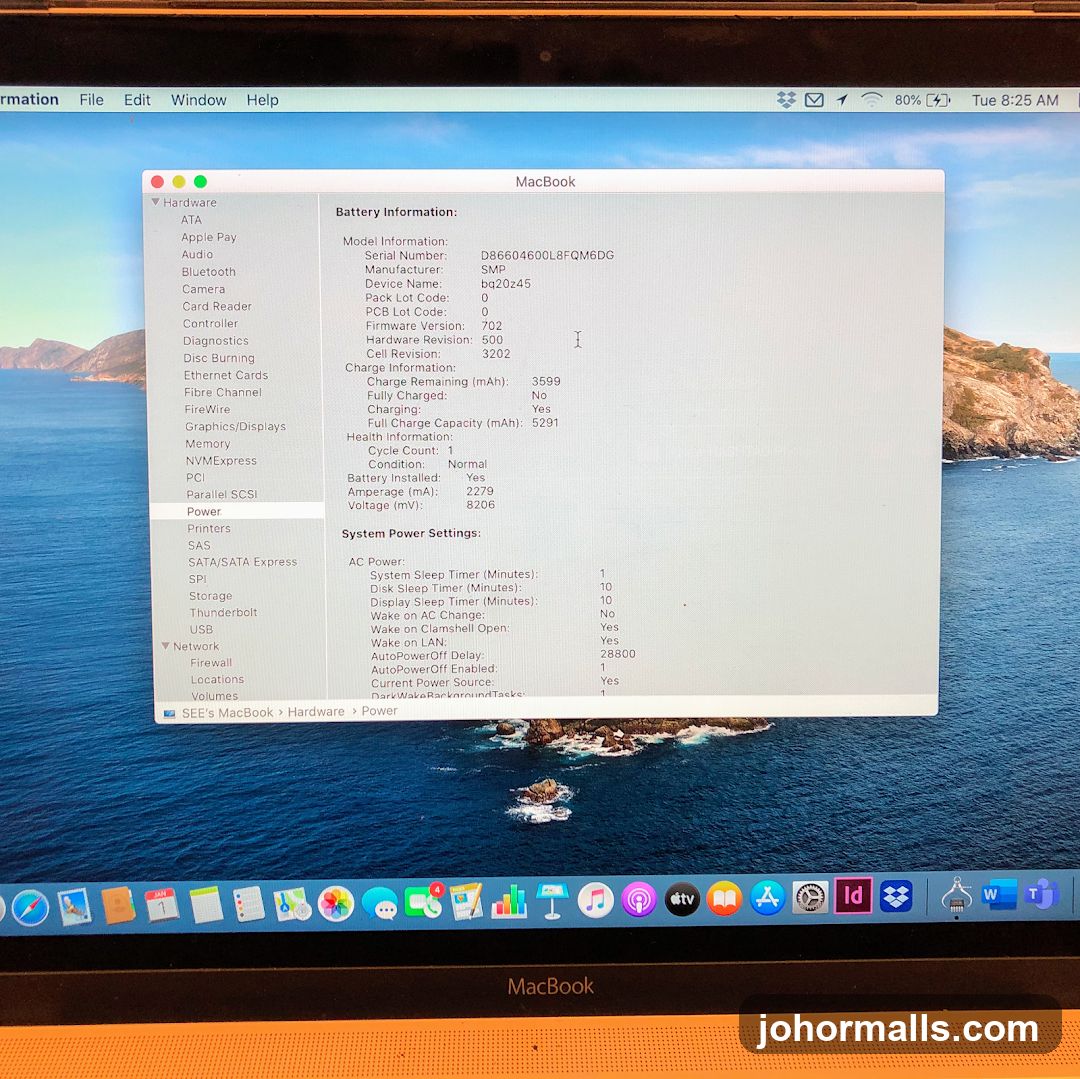 MacBook Battery Information