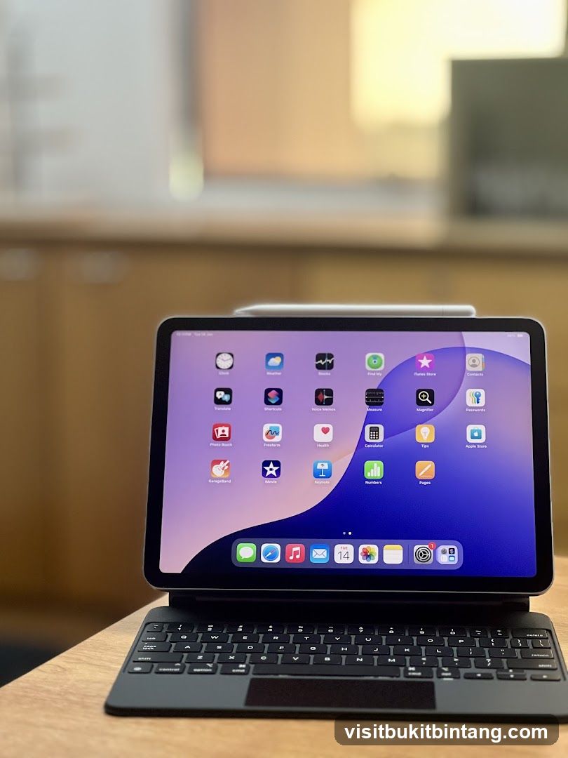 iPad with Keyboard and Apple Pencil
