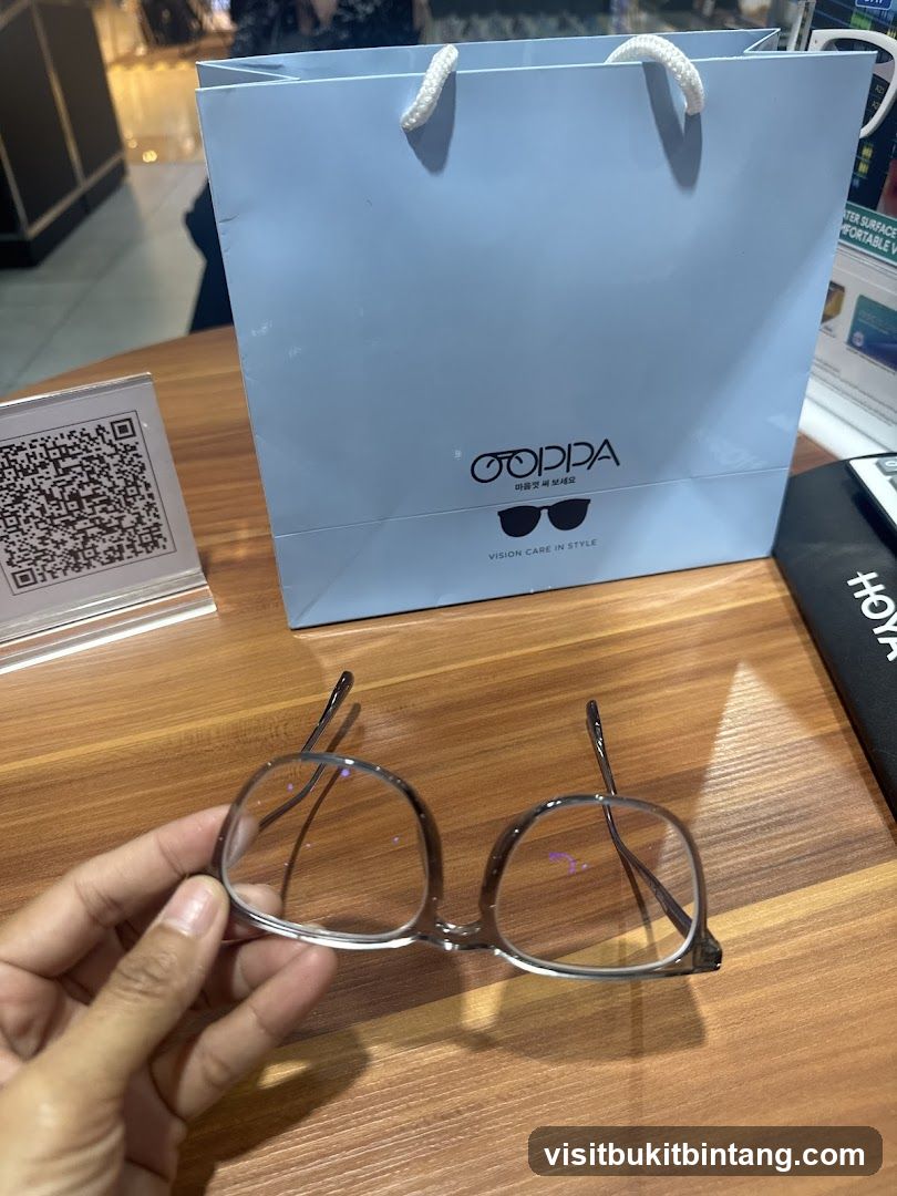 Eyeglasses and Shopping Bag