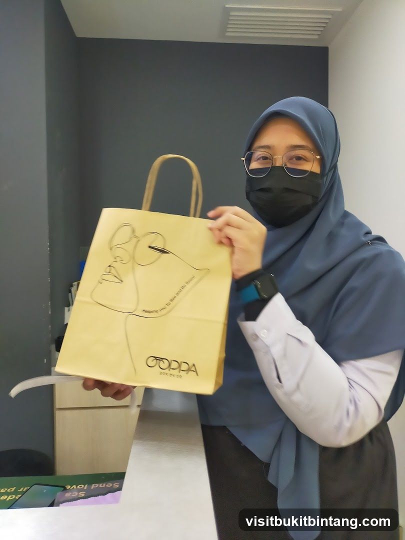 Woman holding a shopping bag