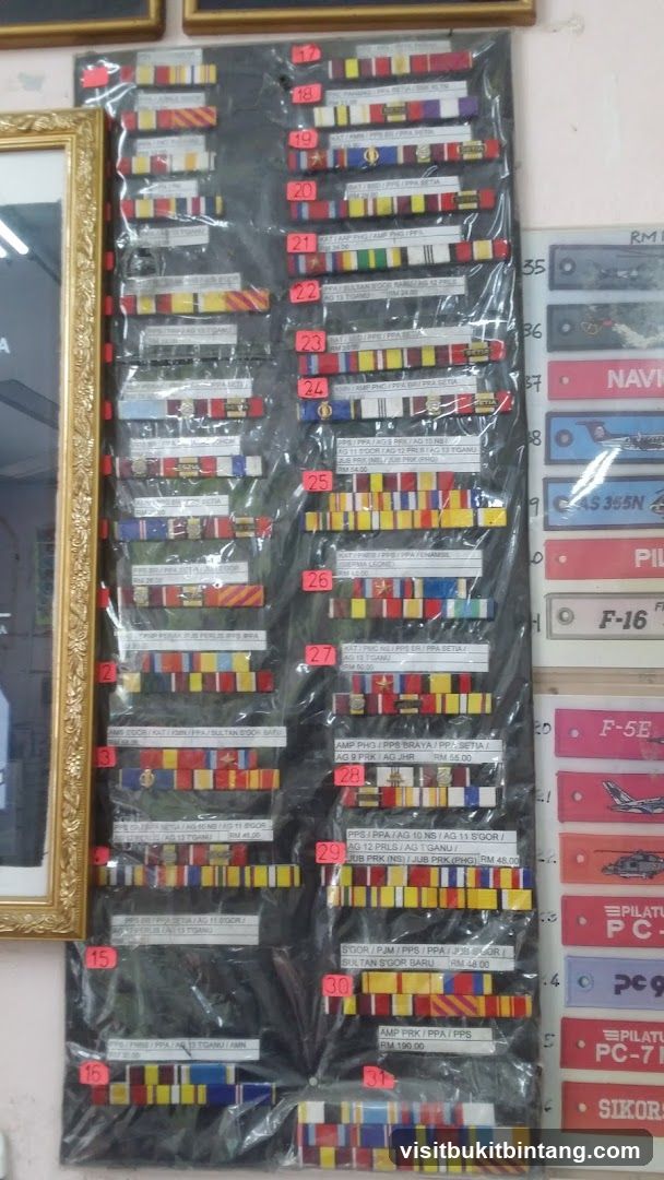 Military Ribbons Display