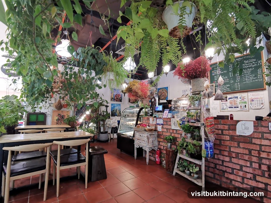 Cafe Interior with Plants