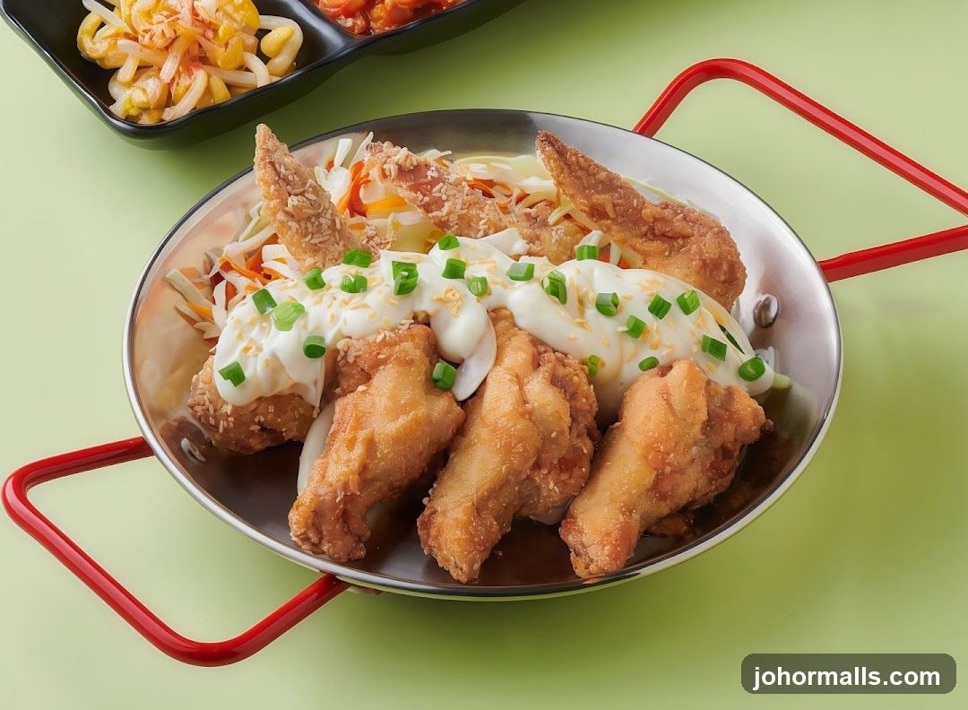 Fried Chicken Wings with Creamy Sauce