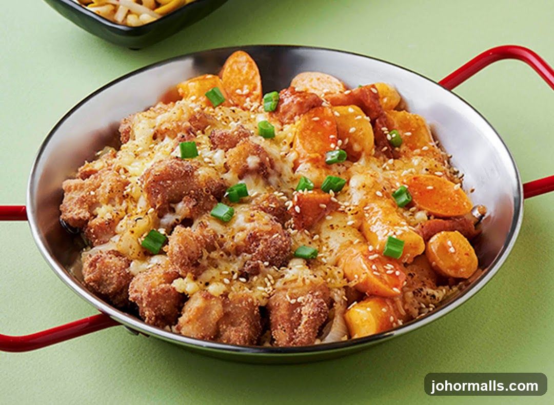 Cheesy Fried Chicken and Tteokbokki