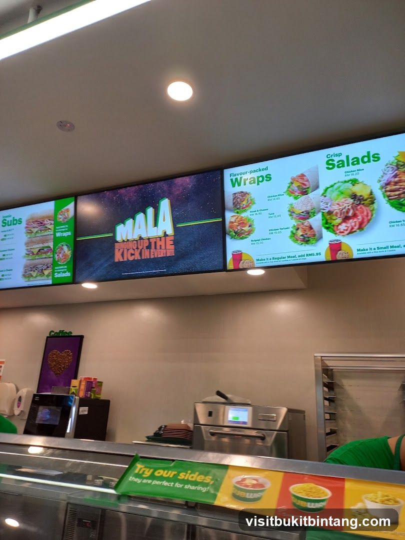 Subway Menu Display