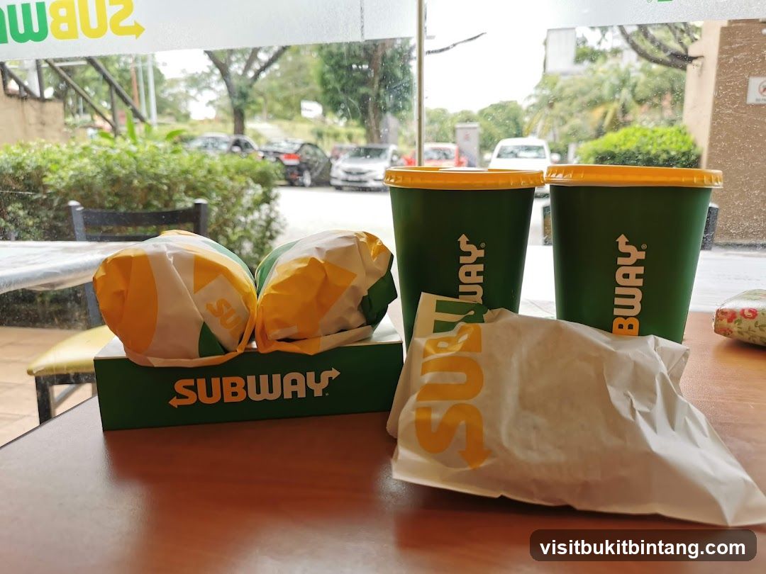 Subway Sandwiches and Drinks
