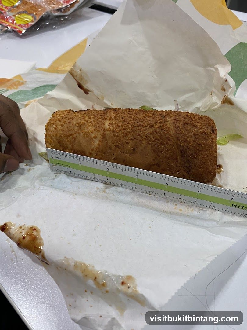 Sub sandwich being measured