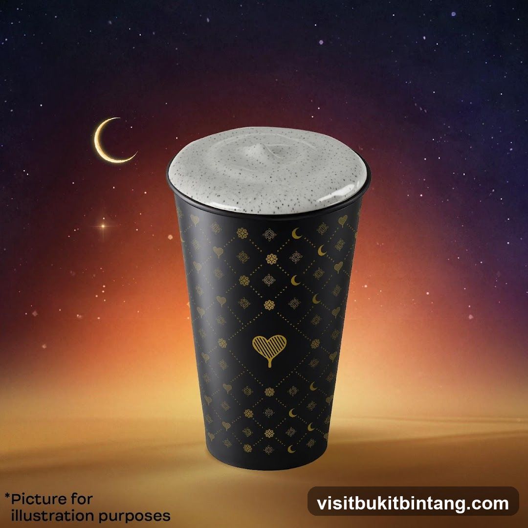 Beverage cup with starry night background