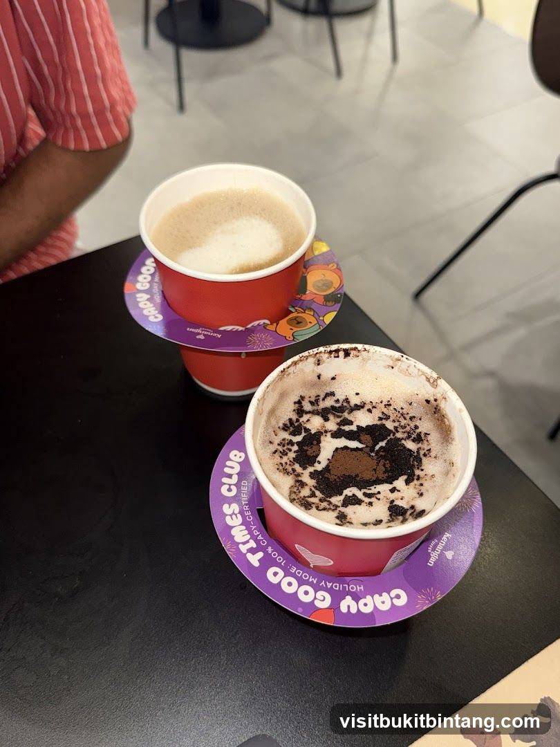 Two coffee drinks