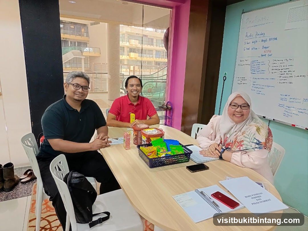 Meeting in an office