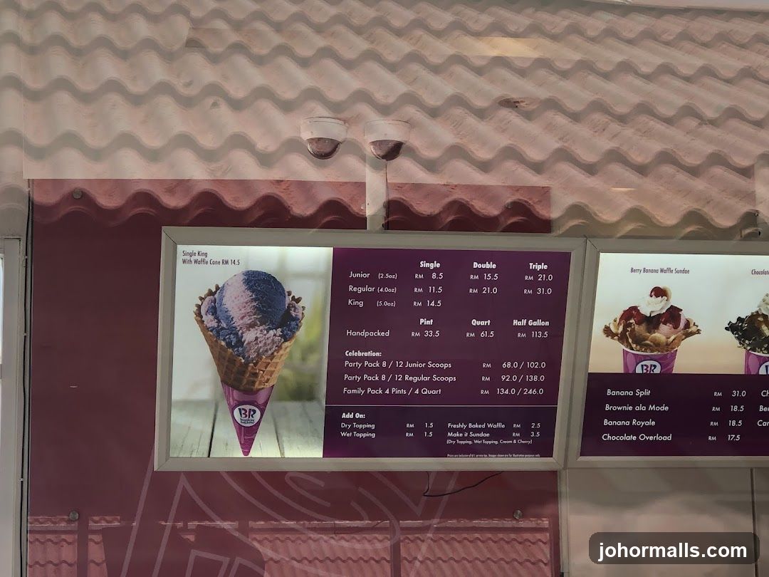 Ice Cream Menu