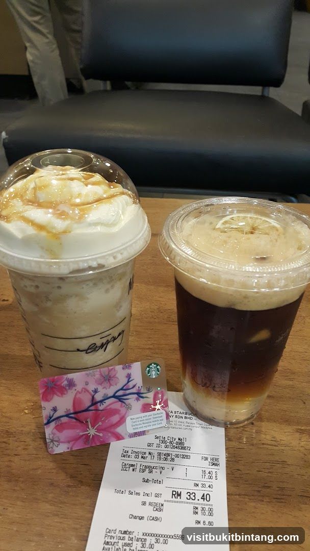 Starbucks Drinks and Receipt