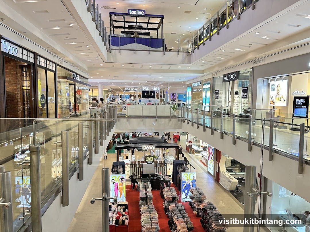 Multi-level shopping mall interior