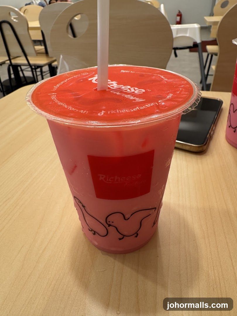 Pink Drink with Richeese Branding