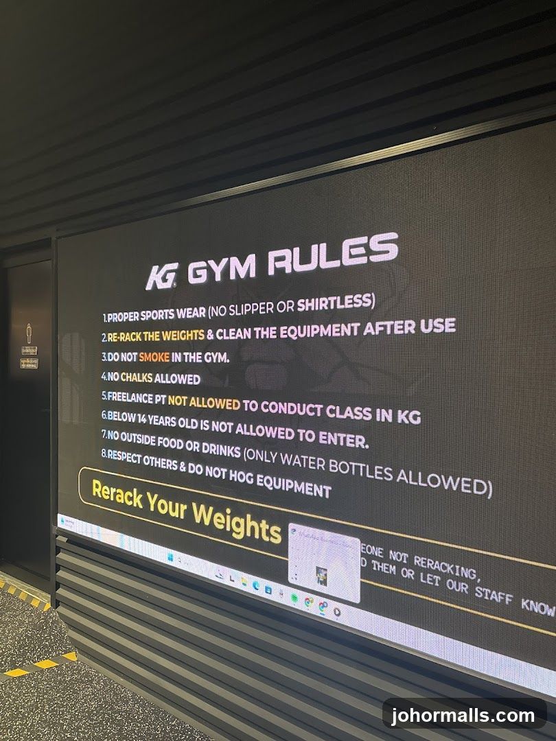 Gym Rules Display